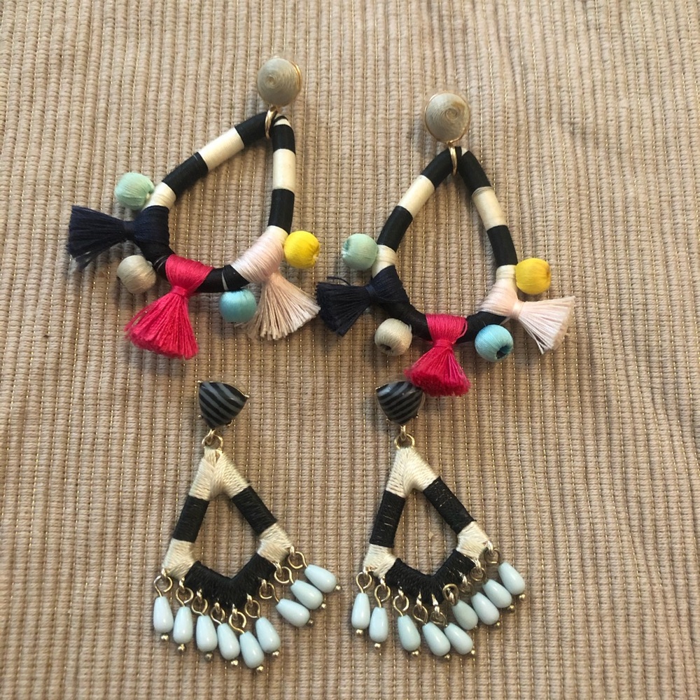 Set of Baublebar tassel and beaded earrings